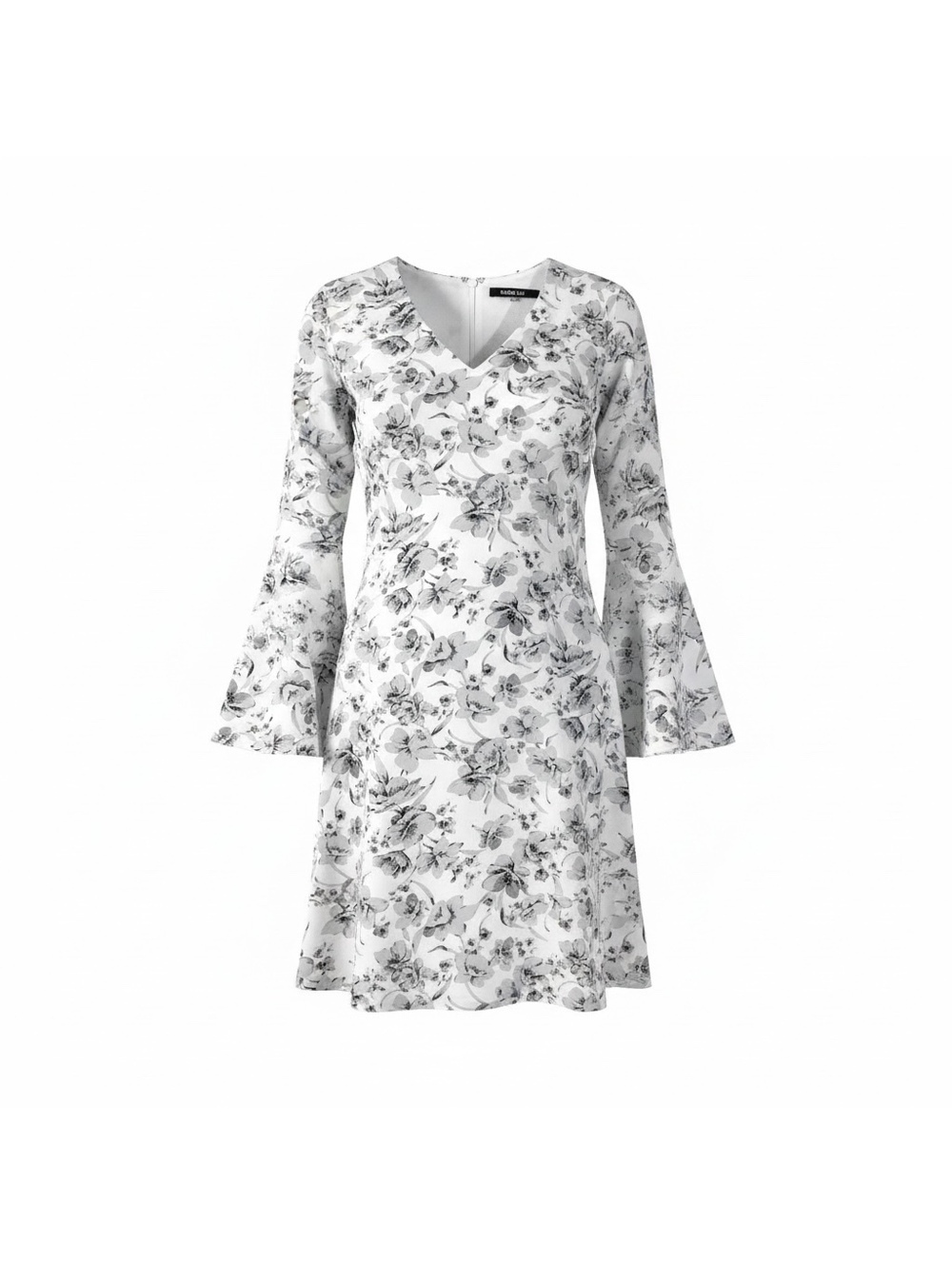 NWT Sugar Lips Floral V-Neck Flare Sleeve A-Line Mini Dress, M